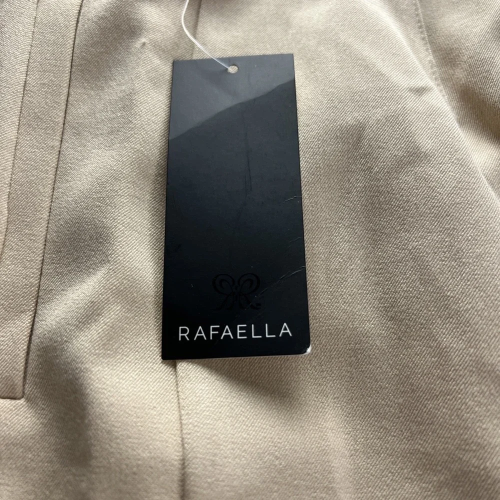 Rafaella Women Dress Pants Size 4 The Wide Leg High Rise RSBSE068 Irish Cream F3